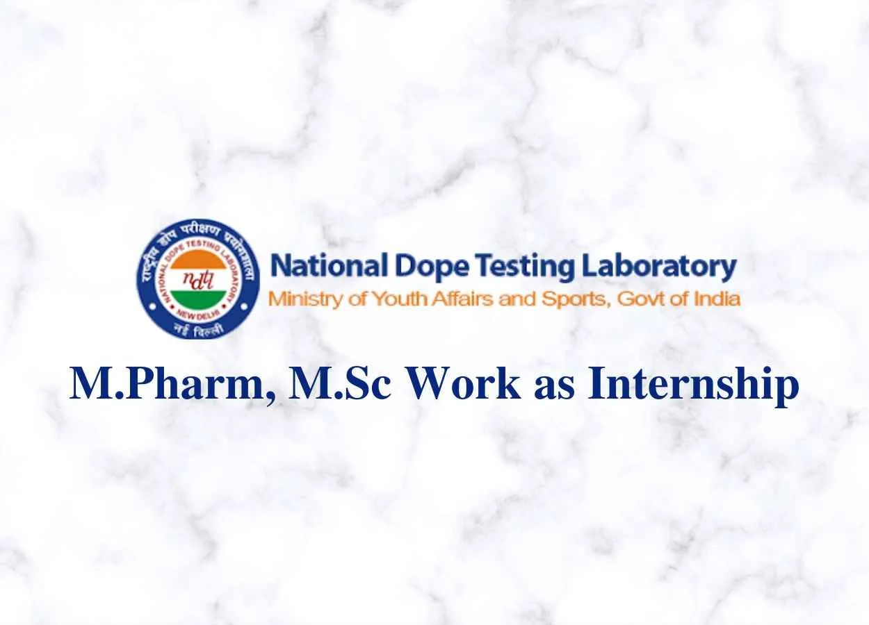 Opportunity for M.Pharm M.Sc as Internship at NDTL