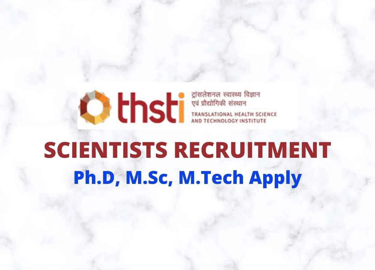 Recruitment for Scientists at THSTI