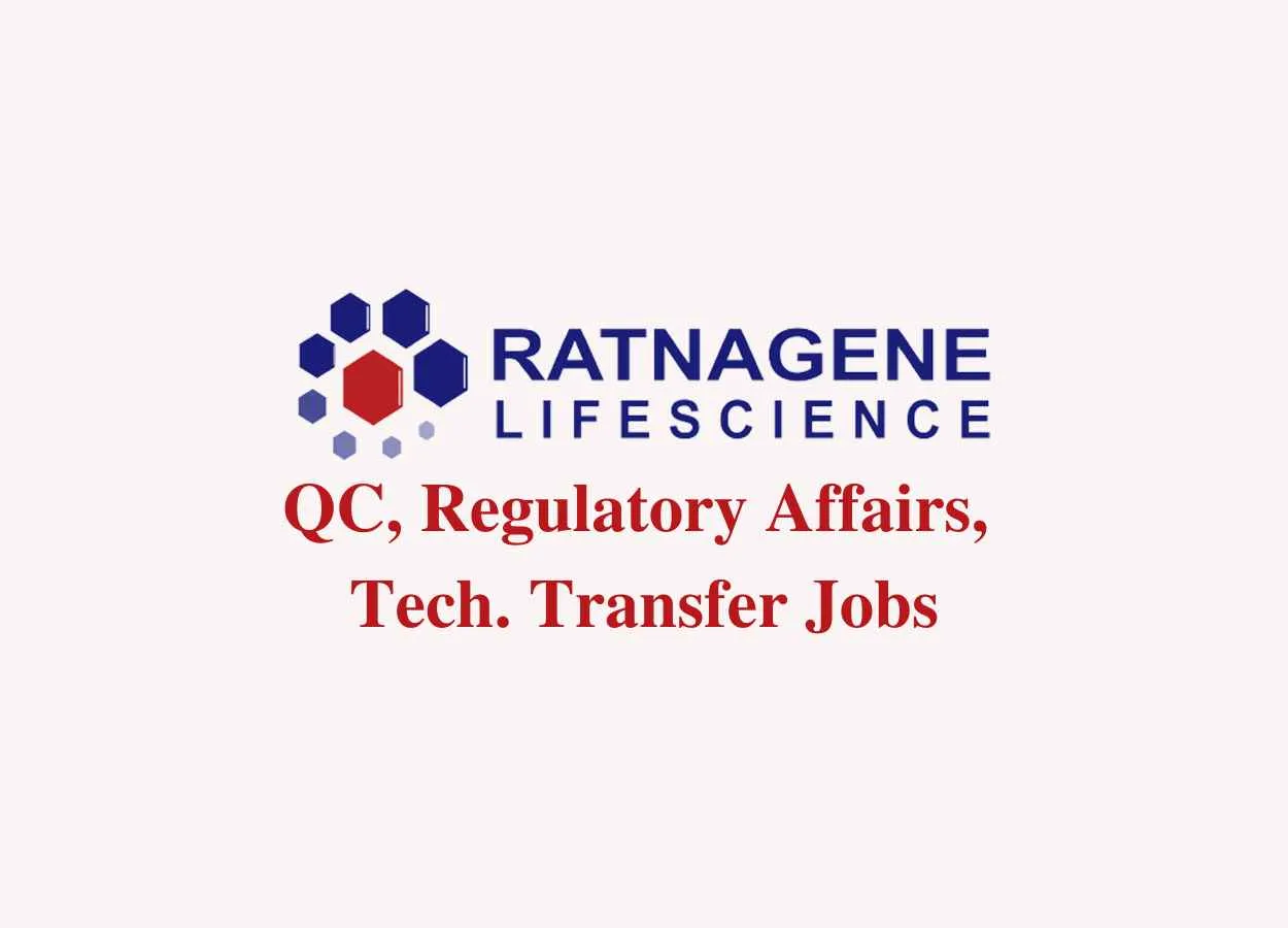 Walk in for QC, Tech. Transfer, Regulatory aff. at Ratnagene Lifescience