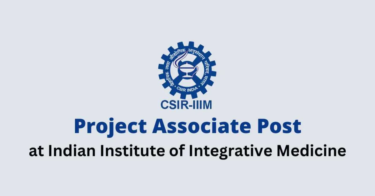 Vacancy for Project Associate at IIIM
