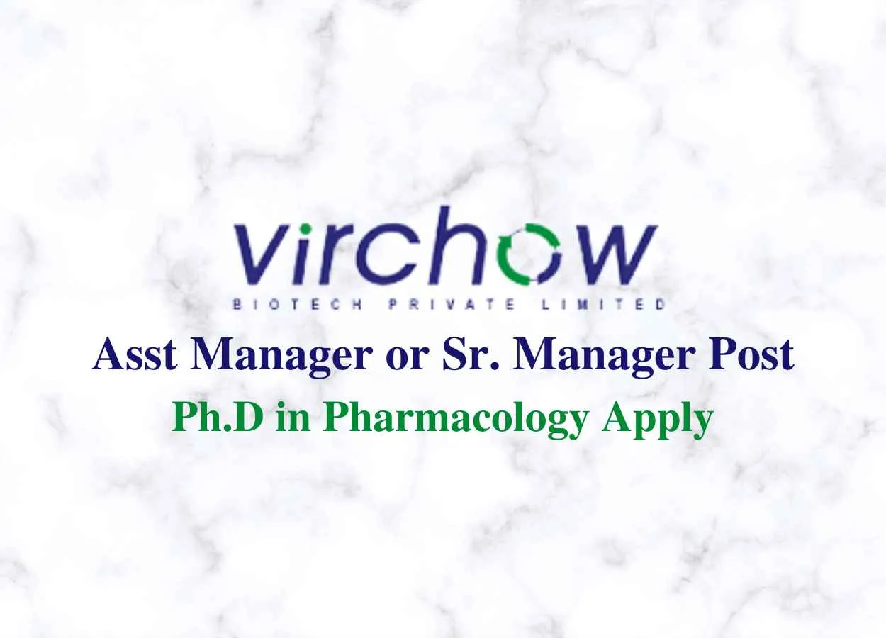 Virchow Biotech Pvt Ltd is looking for Asst Manager or Sr Manager
