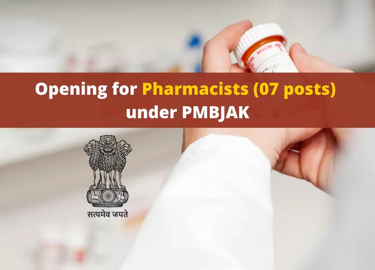 Job Opening for Pharmacists under PMBJAK