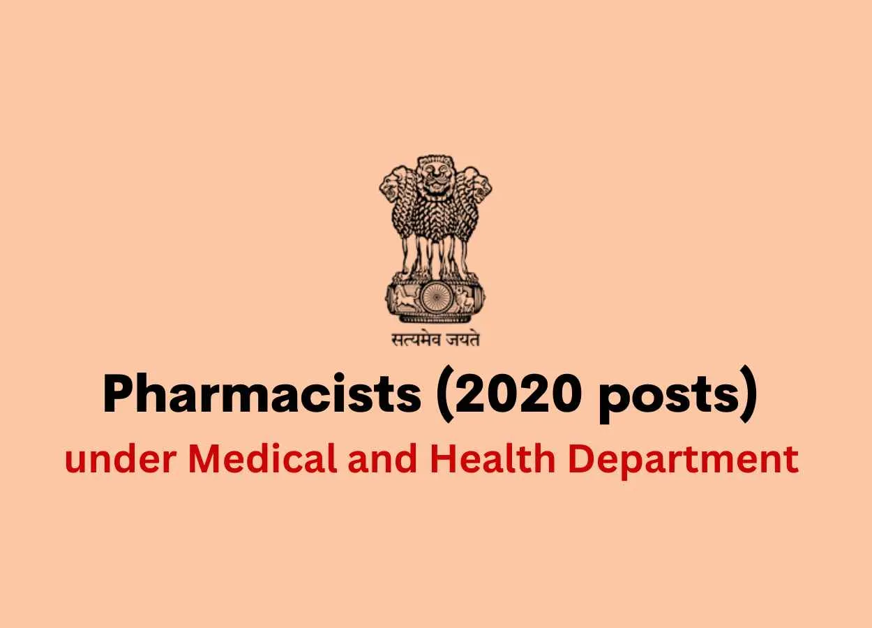 Opening for Pharmacists under Medical and Health Department 