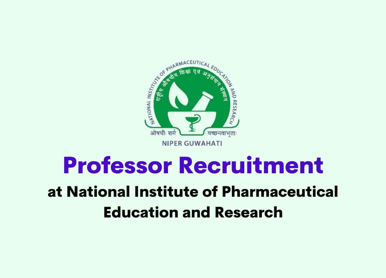 Recruitment for Professor at National Institute of Pharmaceutical Education and Research