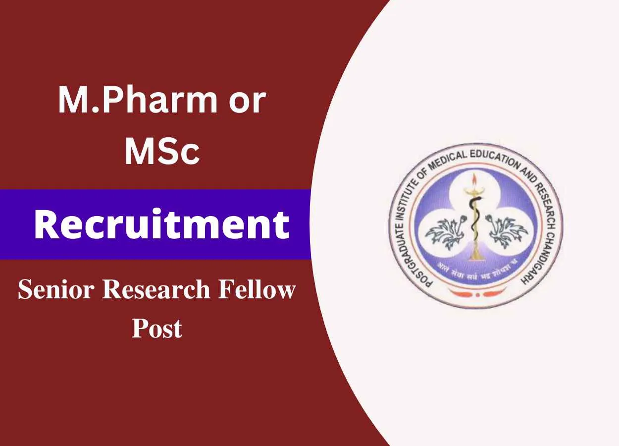 Vacancy for M.Pharm or MSc as SRF at PGIMER