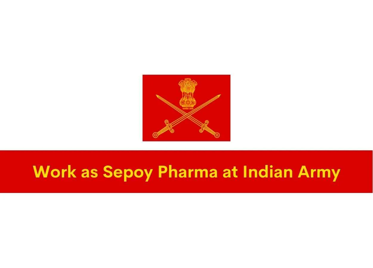 Work as Sepoy Pharma at Indian Army | PharmaTutor