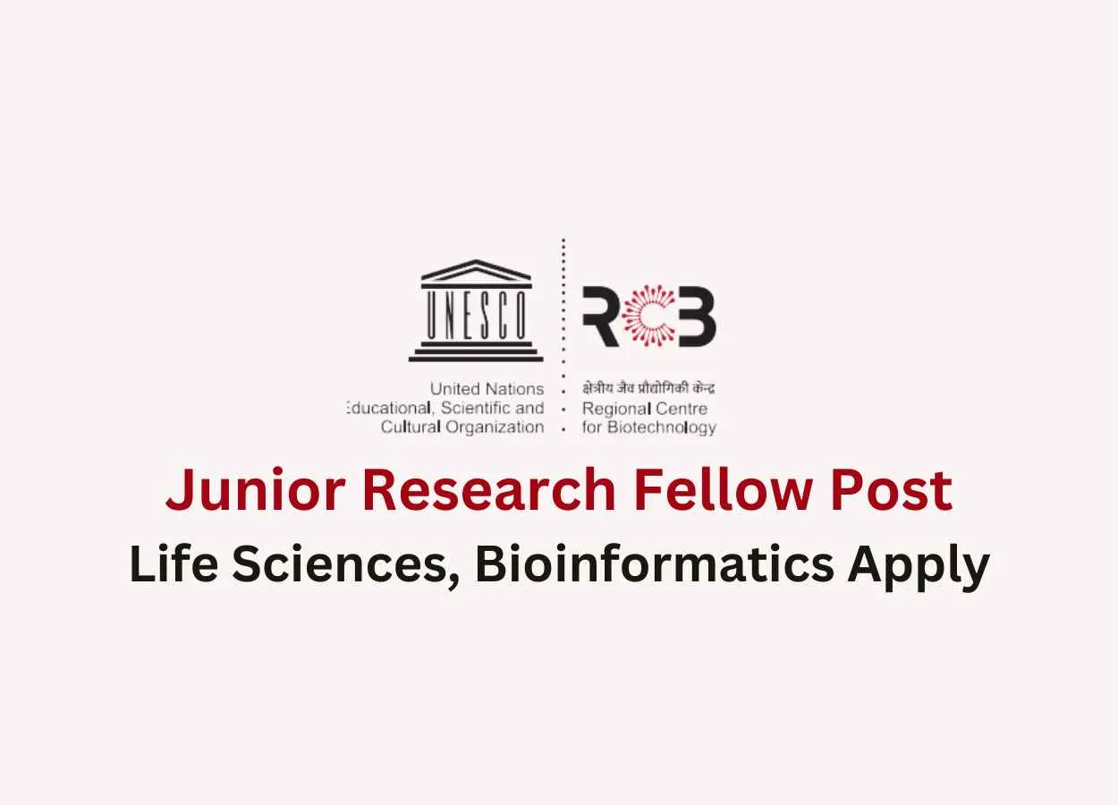 Applications are invited for a post of JRF at Regional Centre for Biotechnology