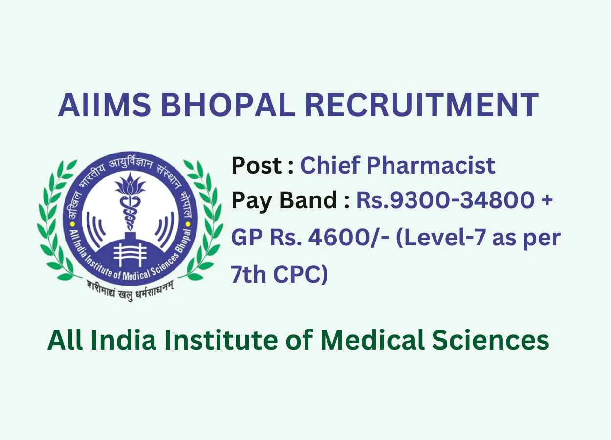 Opportunity for Chief Pharmacist to Join AIIMS