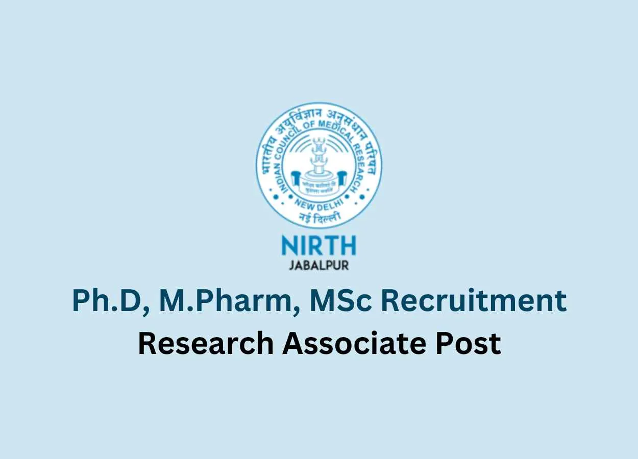 Ph.D, M.Pharm, MSc Recruitment at NIRTH