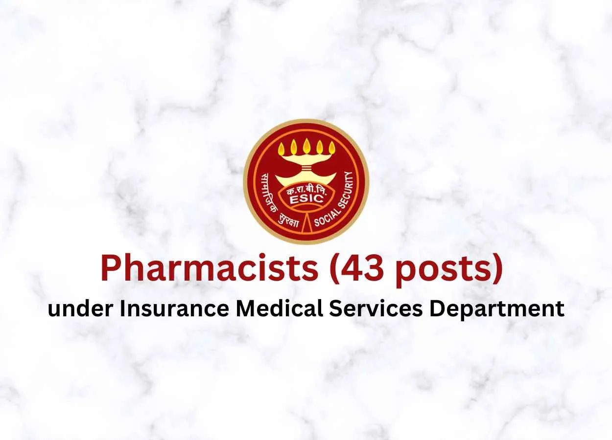 Recruitment for Pharmacists under Insurance Medical Services Department