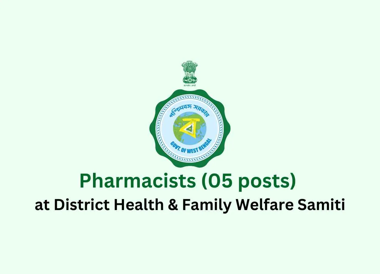 Work as Pharmacists at District Health & Family Welfare Samiti