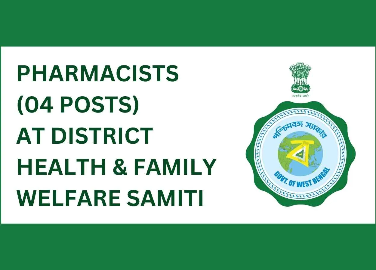 Job as Pharmacists at District Health & Family Welfare Samiti