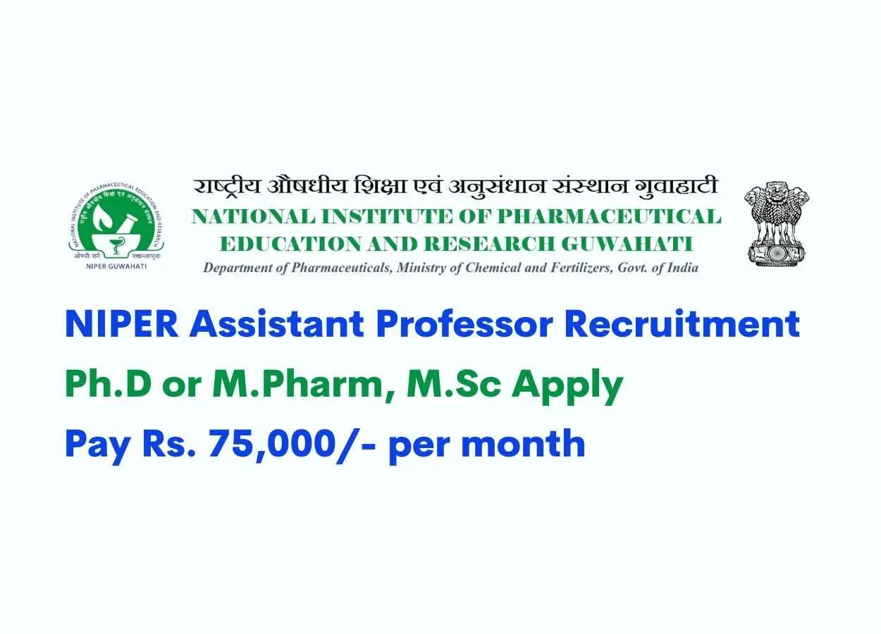 NIPER Assistant Professor Recruitment