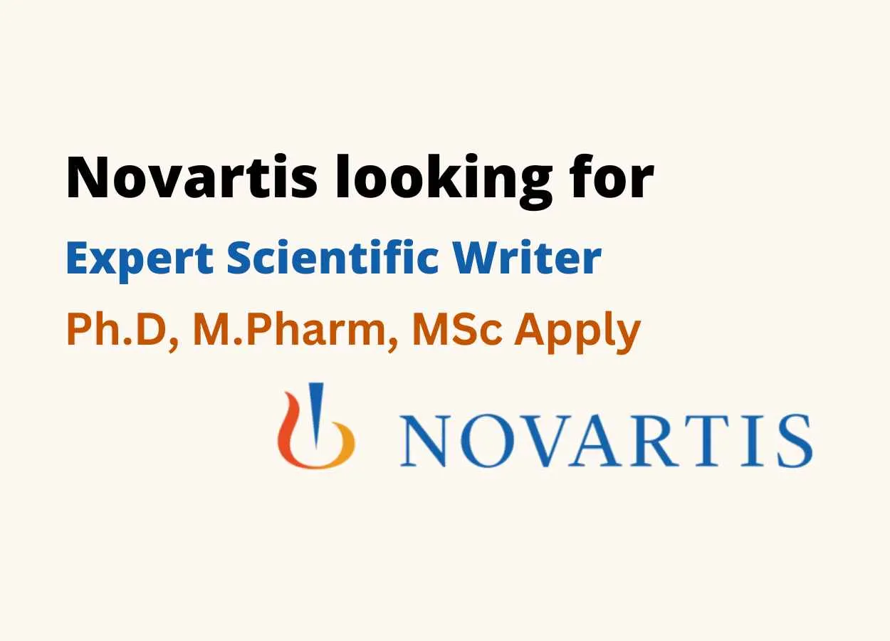 Novartis looking for Expert Scientific Writer