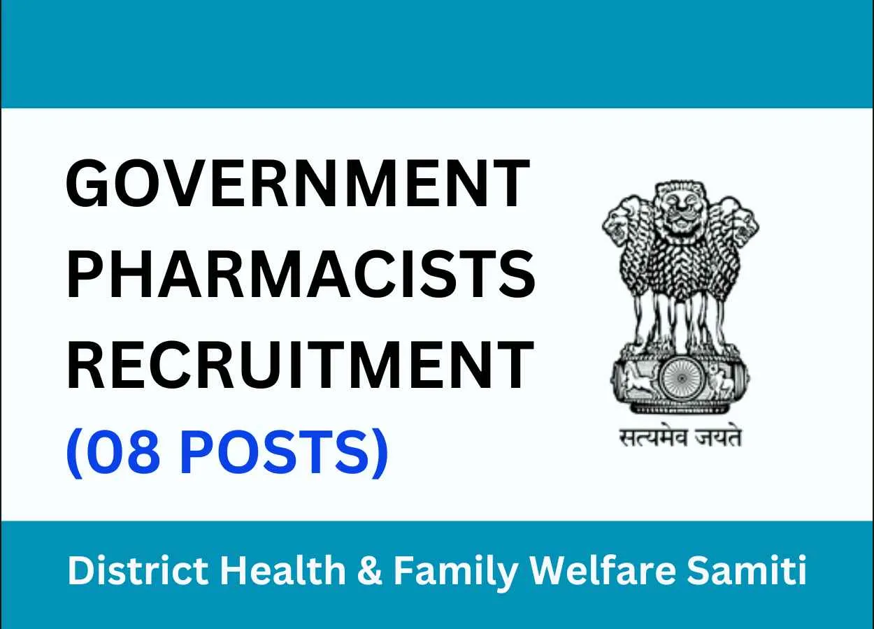 Apply Online for Pharmacists in District Health & Family Welfare Samiti