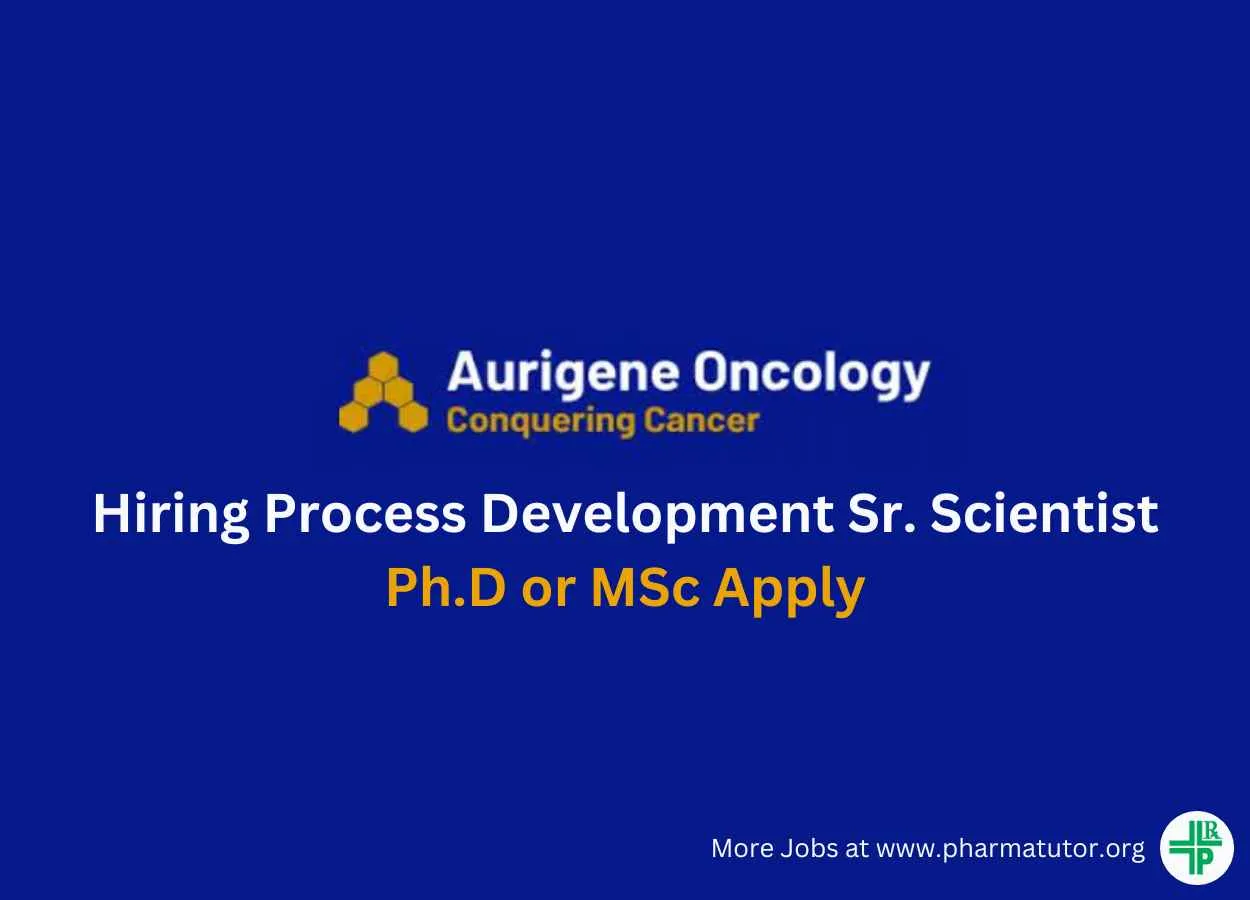 Aurigene Hiring Process Development Sr. Scientist