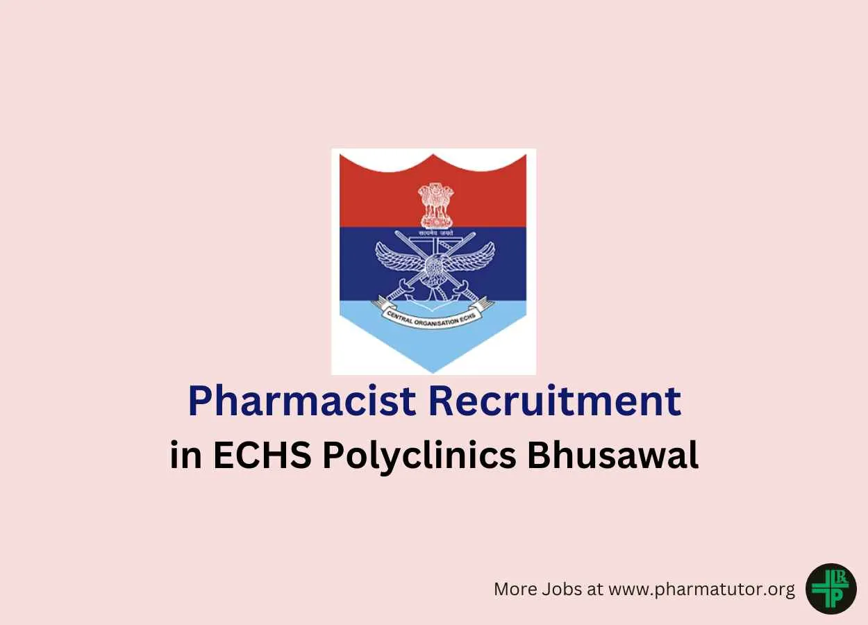 ECHS invites applications for Post of Pharmacist