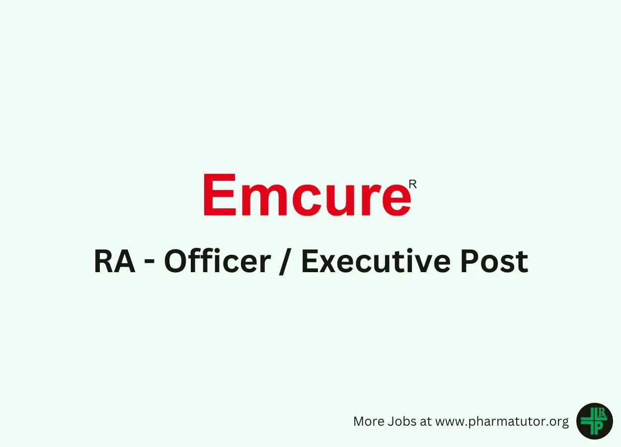 Emcure Inviting Applications for RA