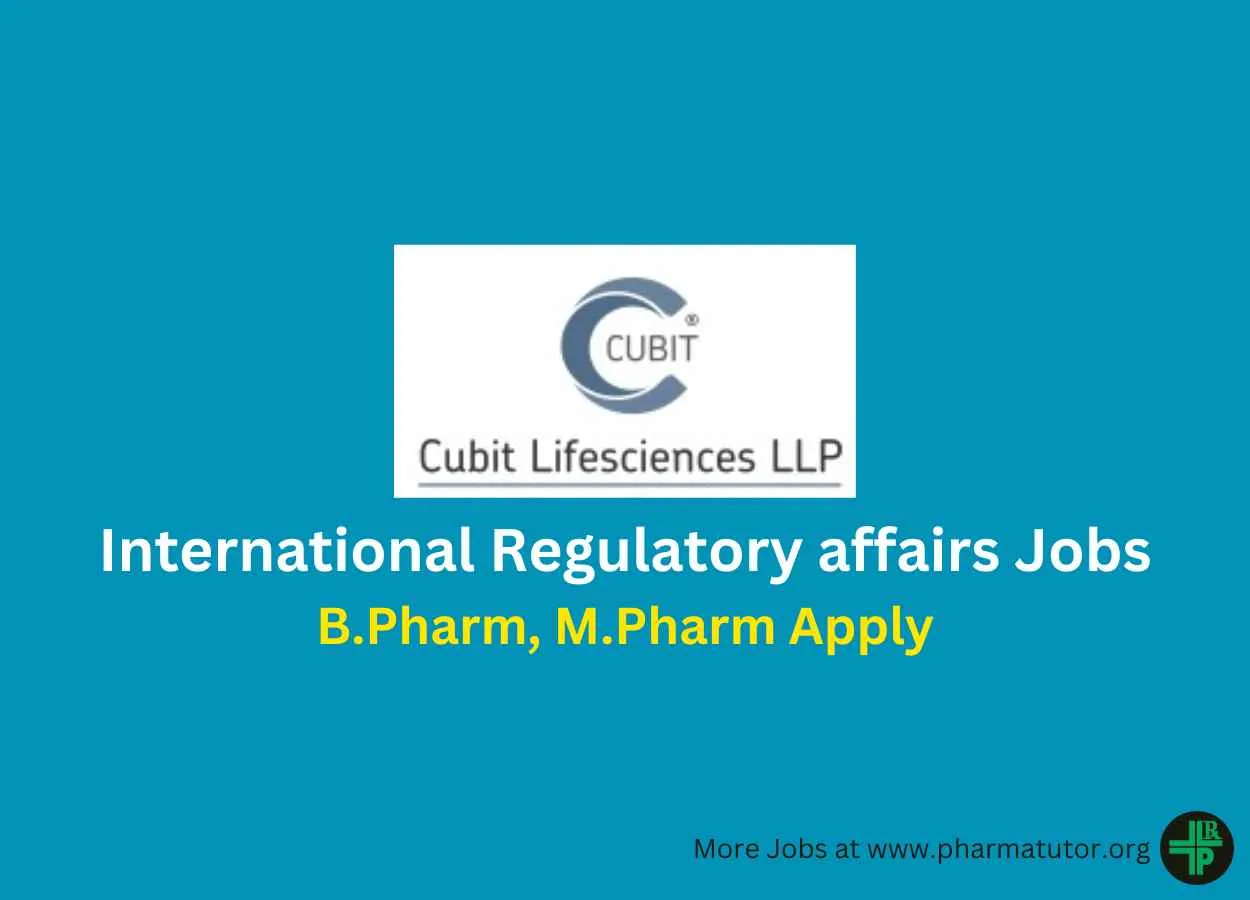 International Regulatory affairs Jobs at Cubit life sciences