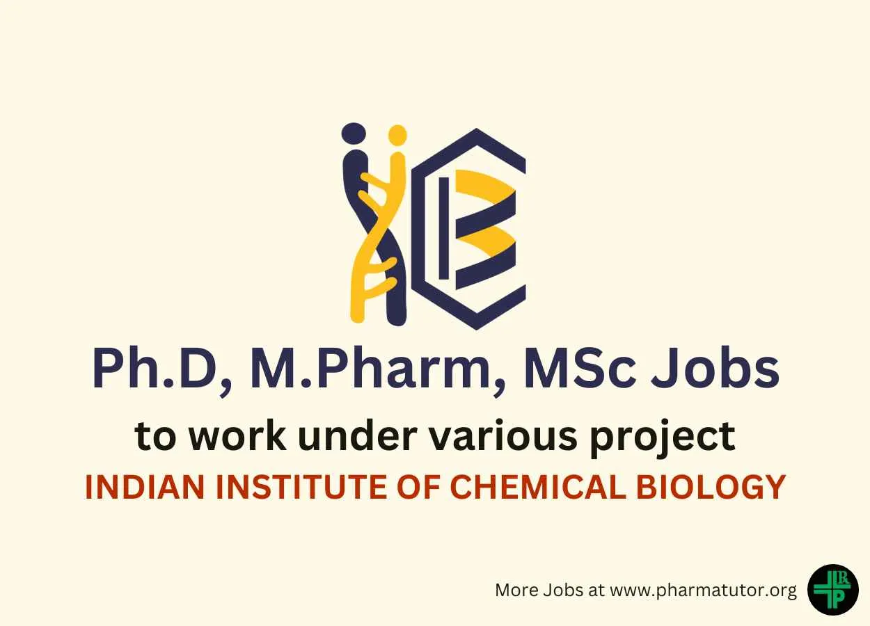 Interview for Ph.D, M.Pharm, MSc to work under various project at IICB