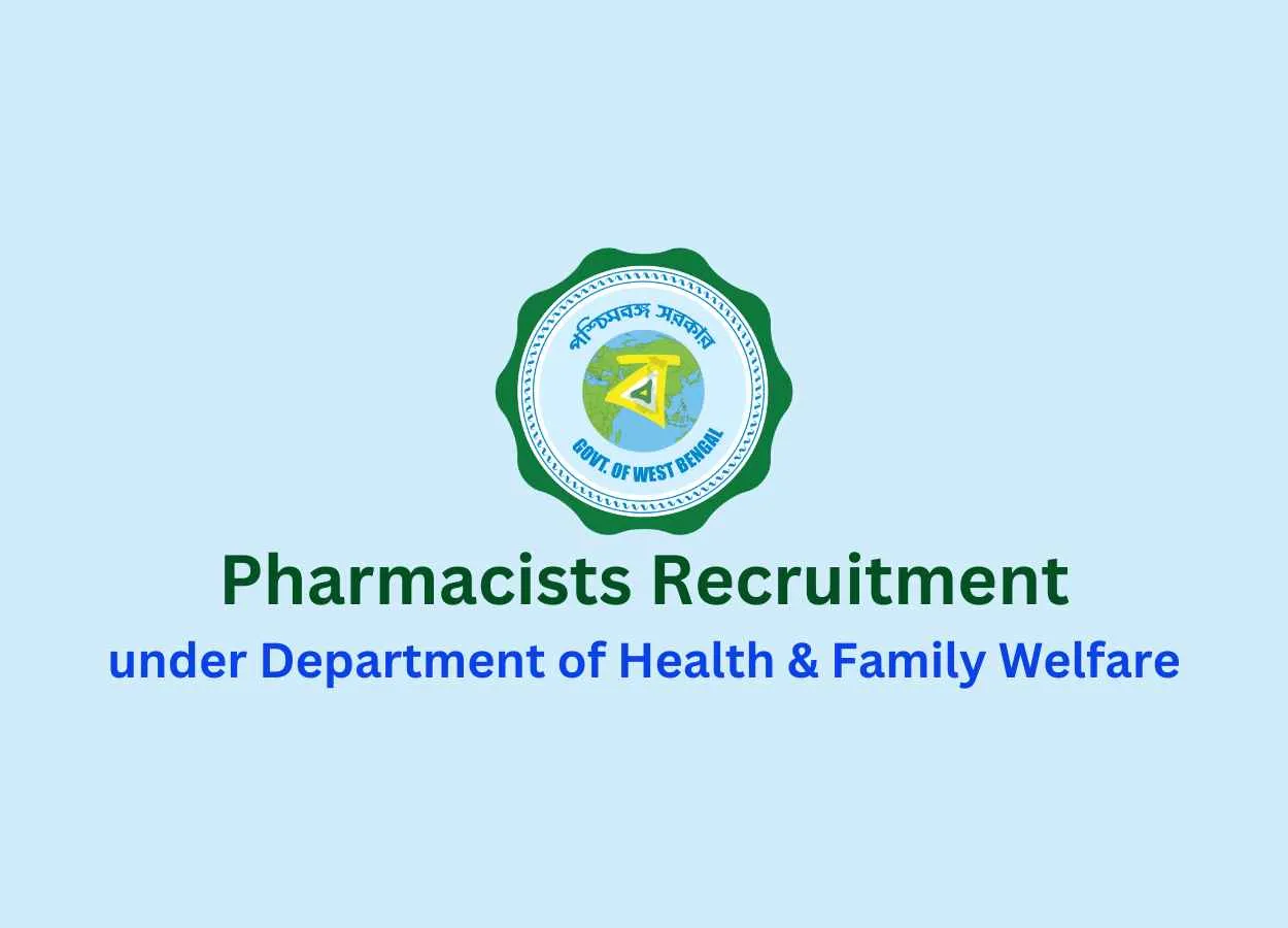 Invites Online Application for Pharmacists under Department of Health & Family Welfare