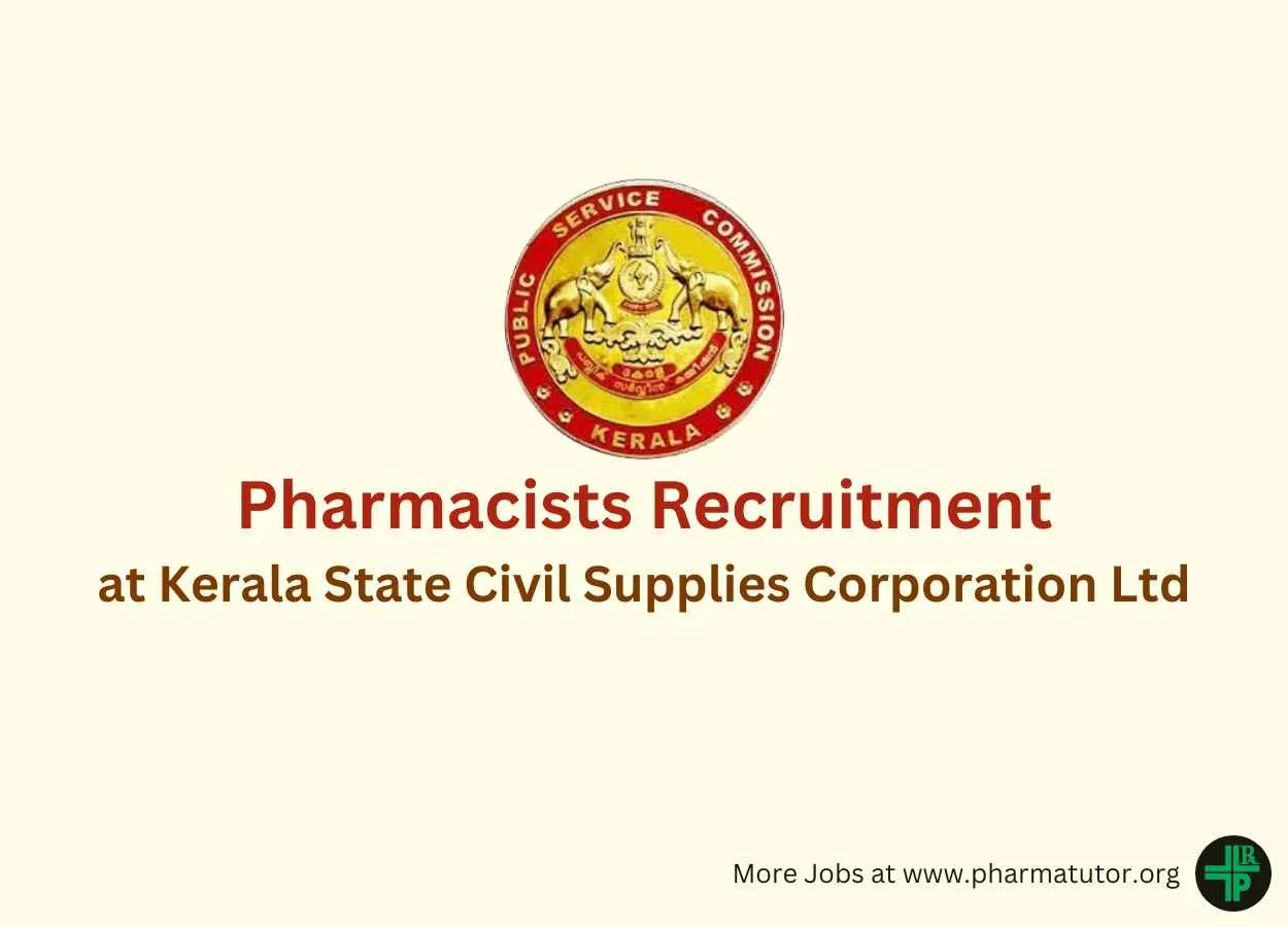 Job for Pharmacists at Kerala State Civil Supplies Corporation Ltd