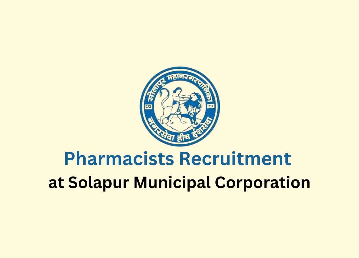 Job for Pharmacists at Solapur Municipal Corporation