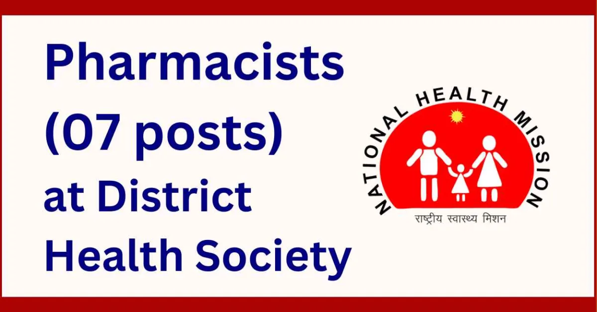 Jobs for Pharmacists at District Health Society