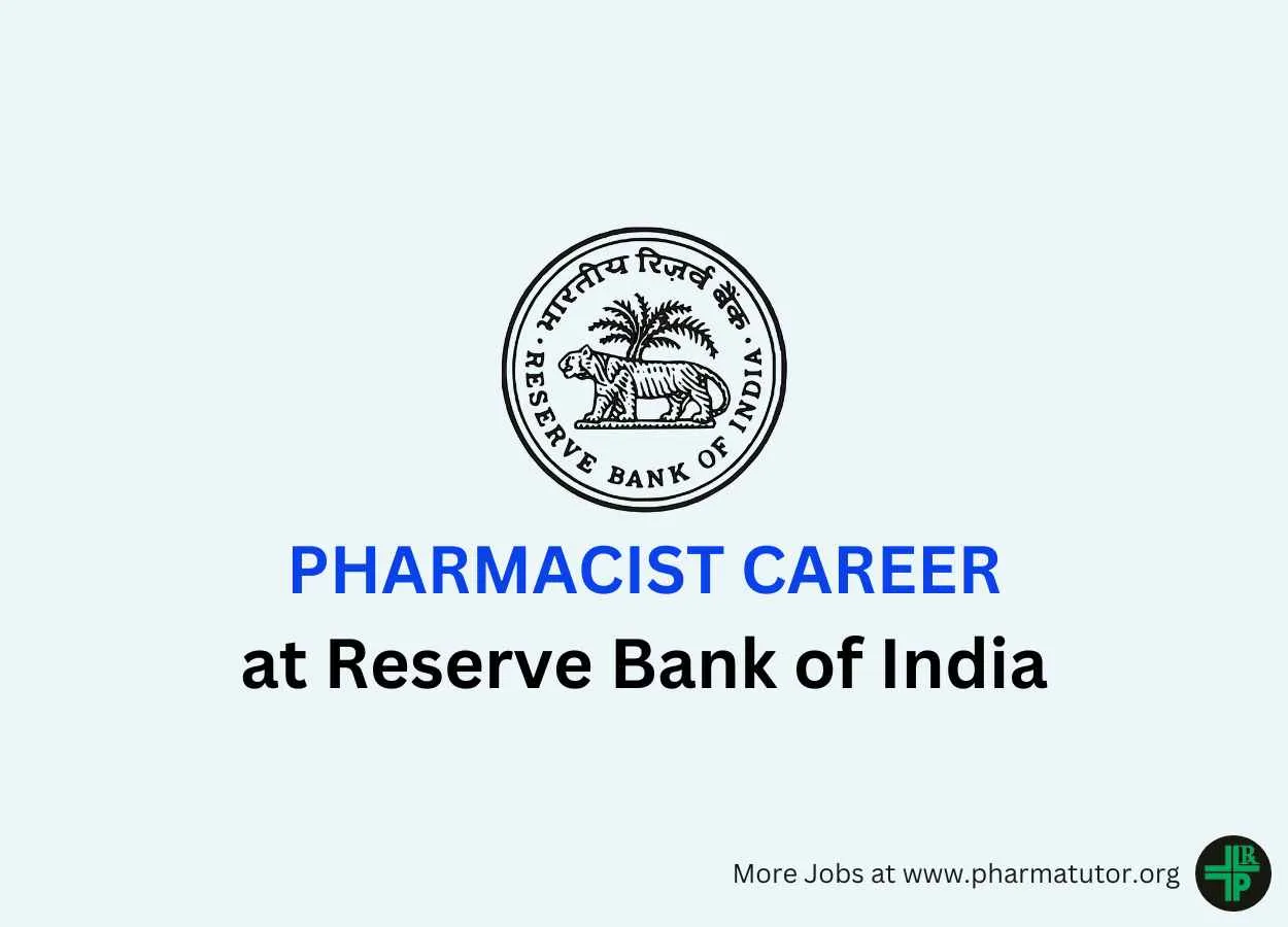 Join as Pharmacist at Reserve Bank of India