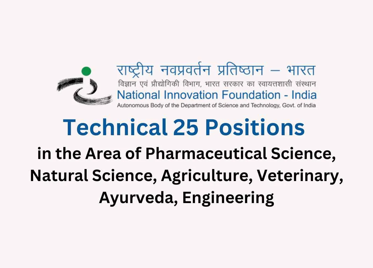 National Innovation Foundation invites applications Technical positions