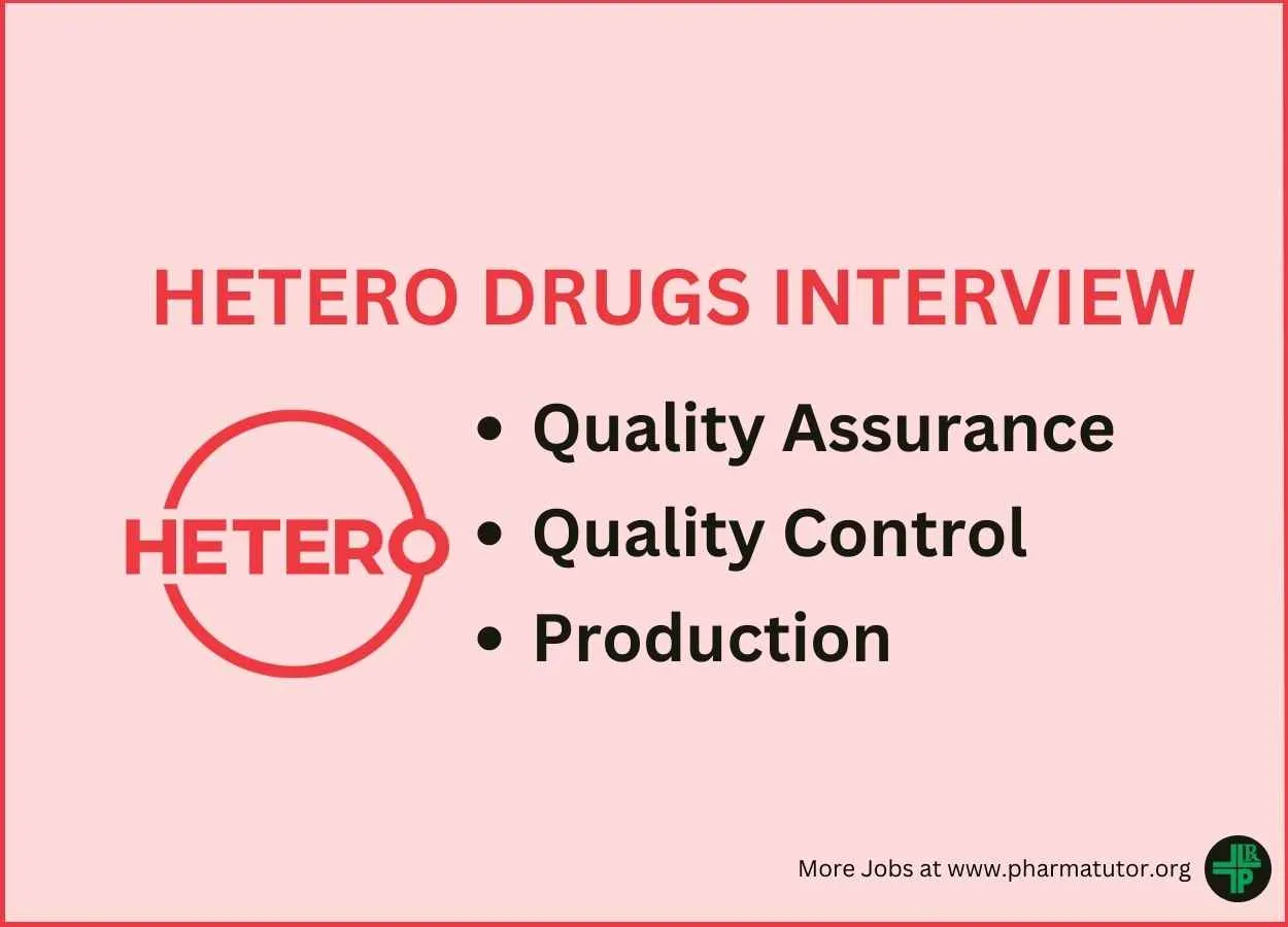 QA, QC, Production Department Jobs at Hetero Drugs