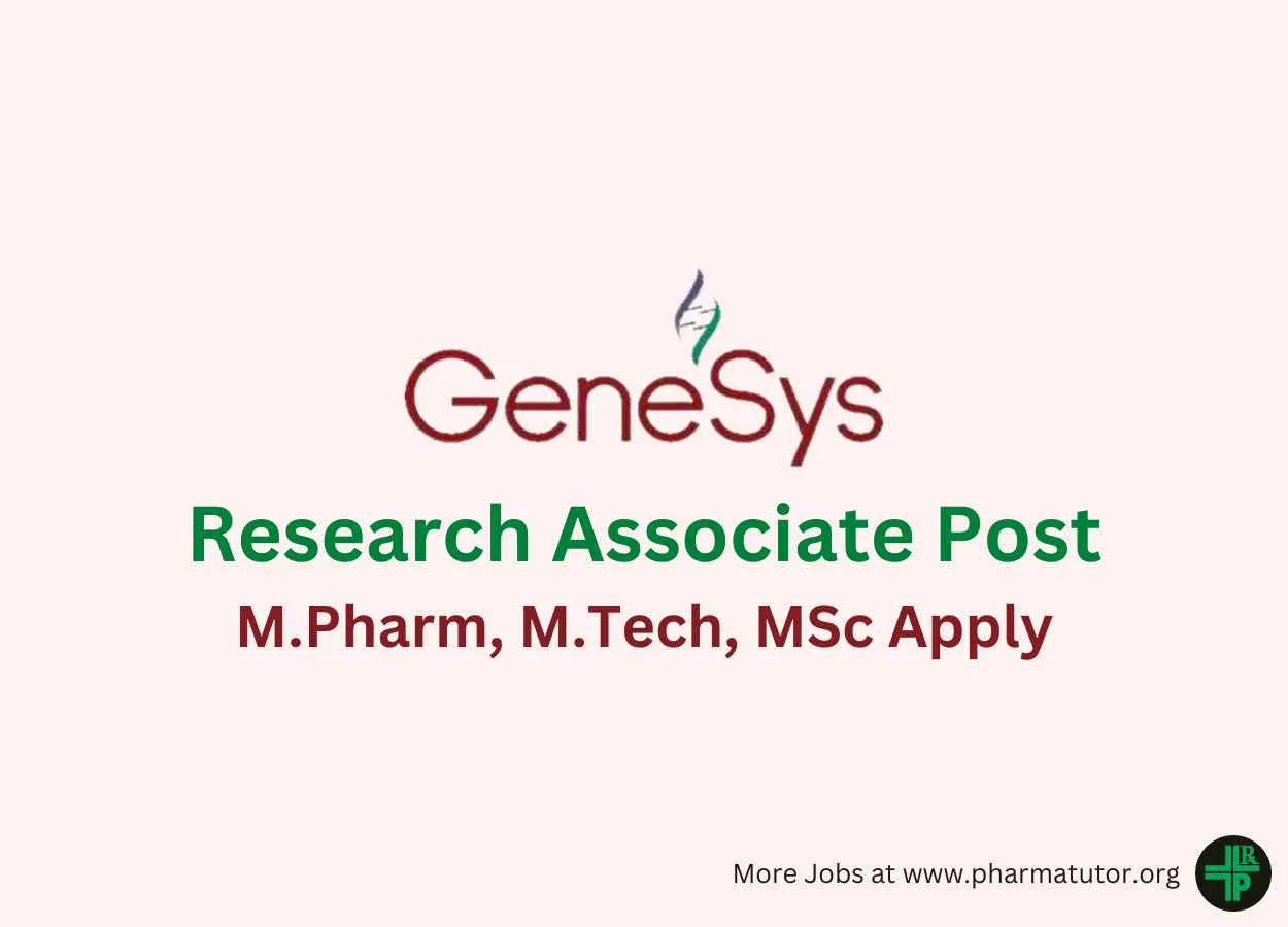 Vacancy for Research Associate at GeneSys Biologics