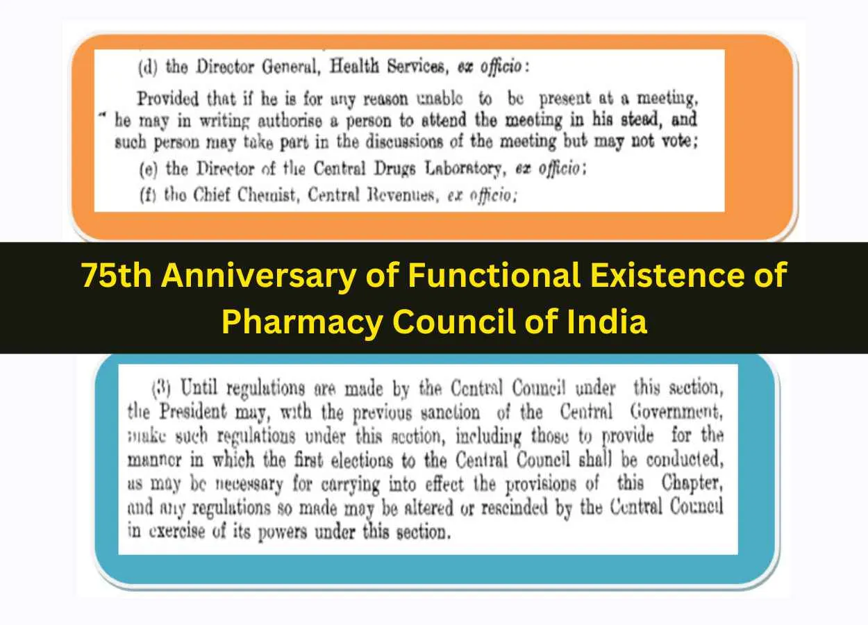 75th Anniversary of Functional Existence of Pharmacy Council of India
