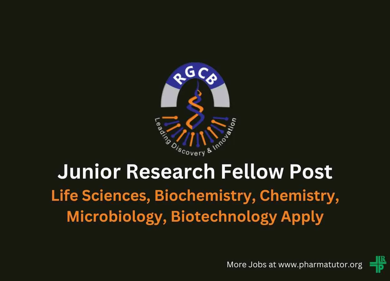 Applications invited for Junior Research Fellow at RGCB