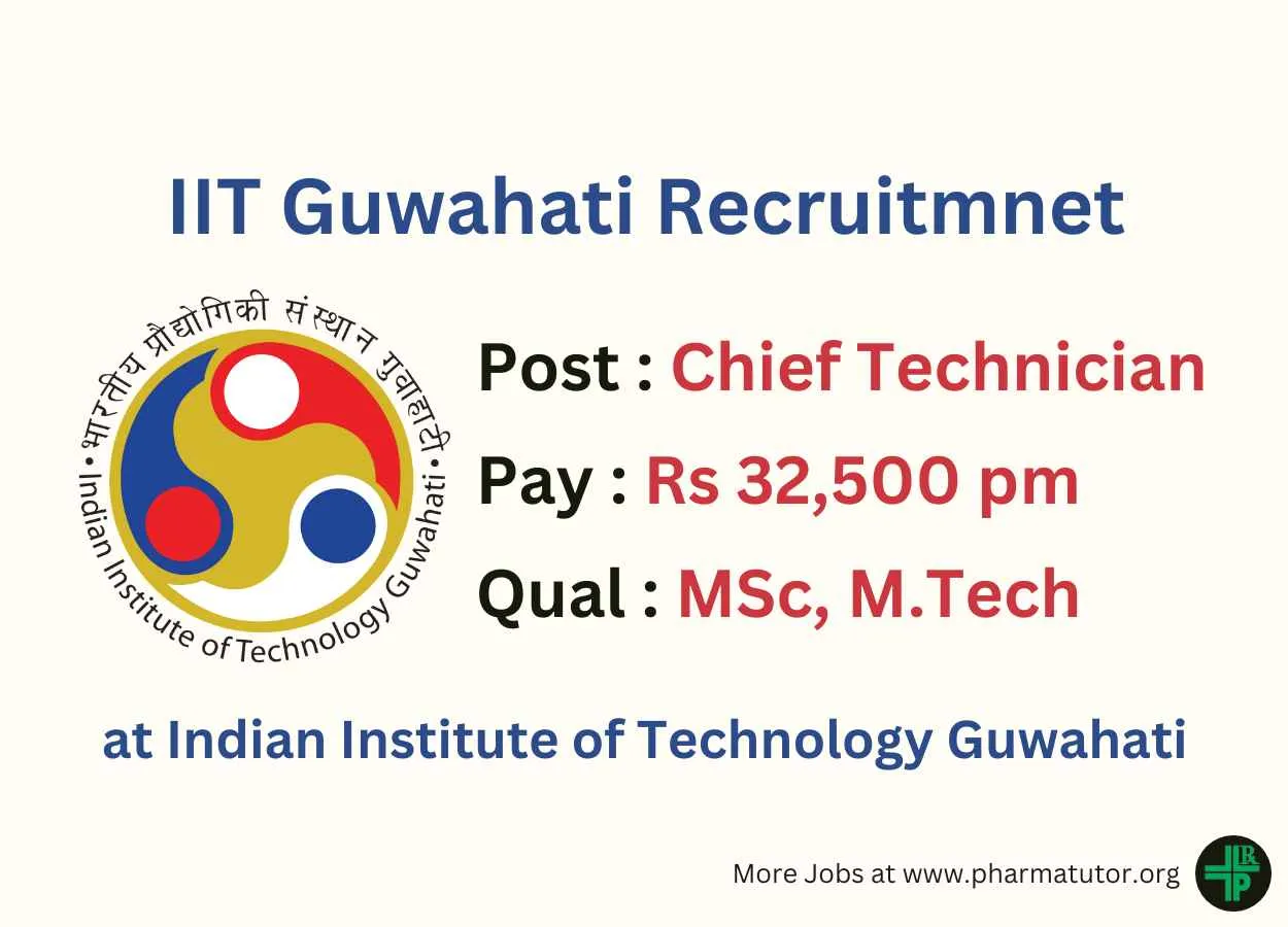 Applications invited for Post of Chief Technician at Indian Institute of Technology