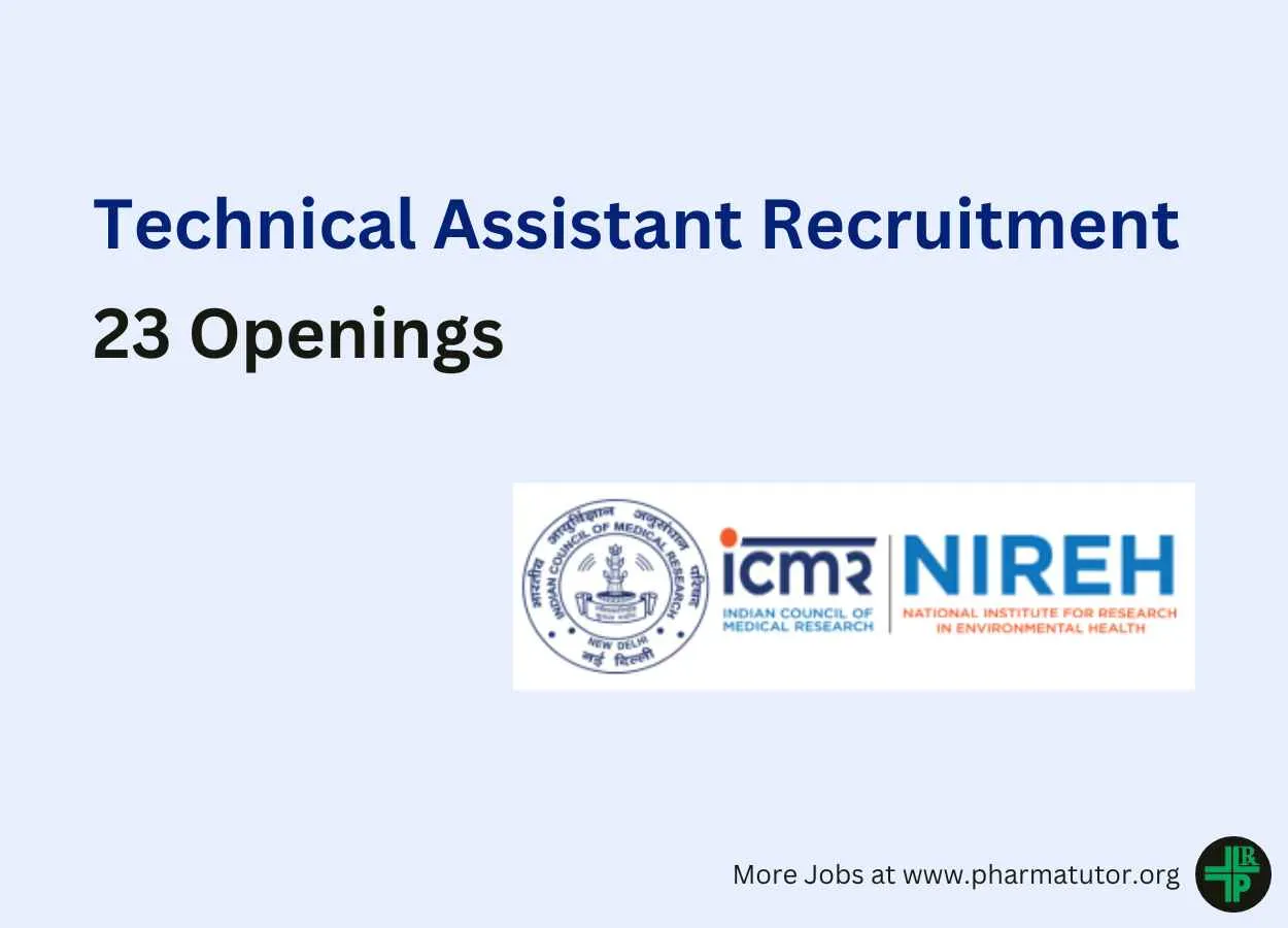 Applications invited for Post of Technical Assistant at NIREH