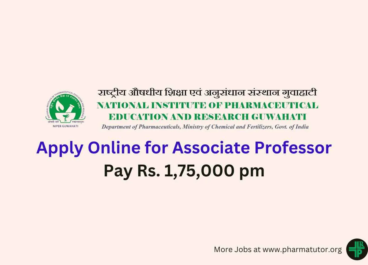 Apply Online for Associate Professor at NIPER
