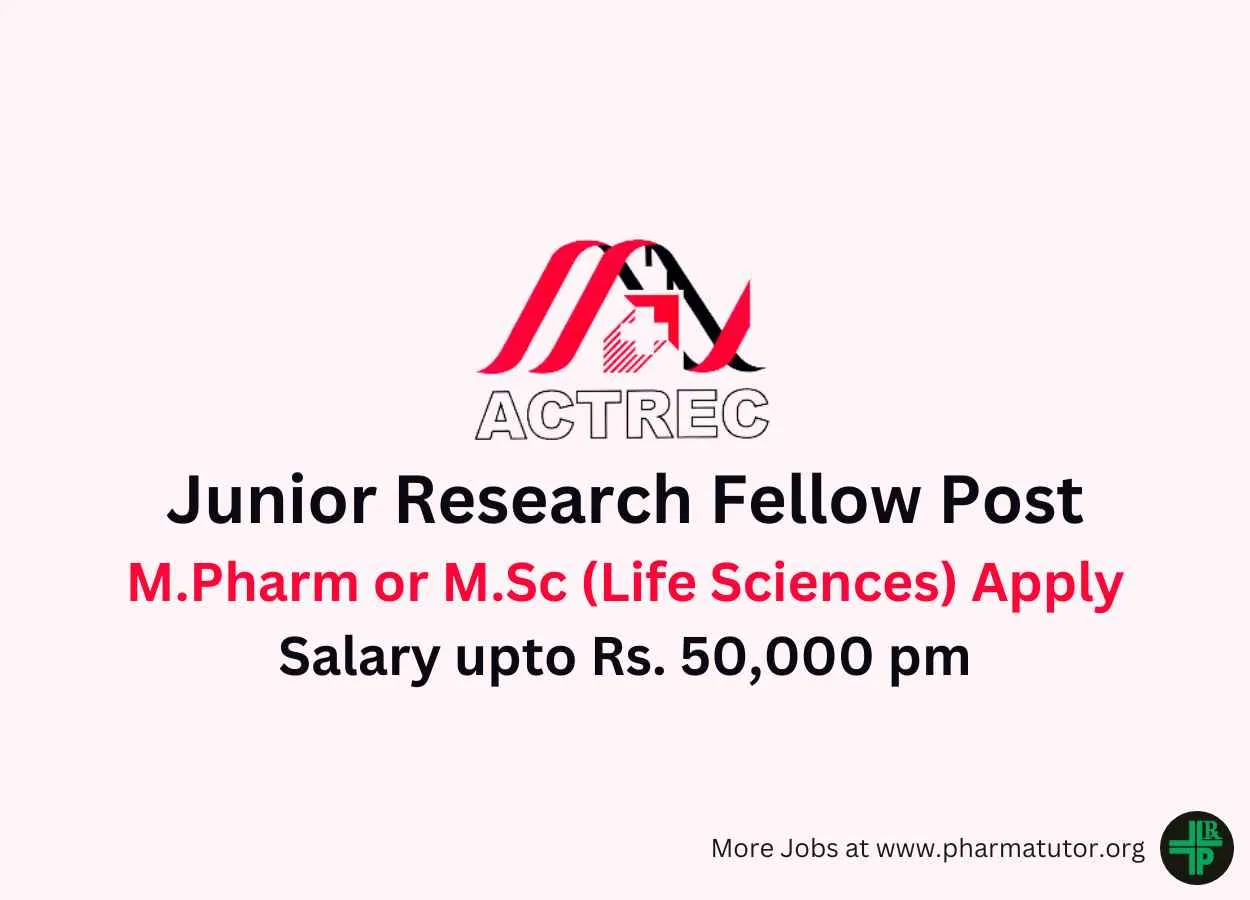 Job for Junior Research Fellow at ACTREC