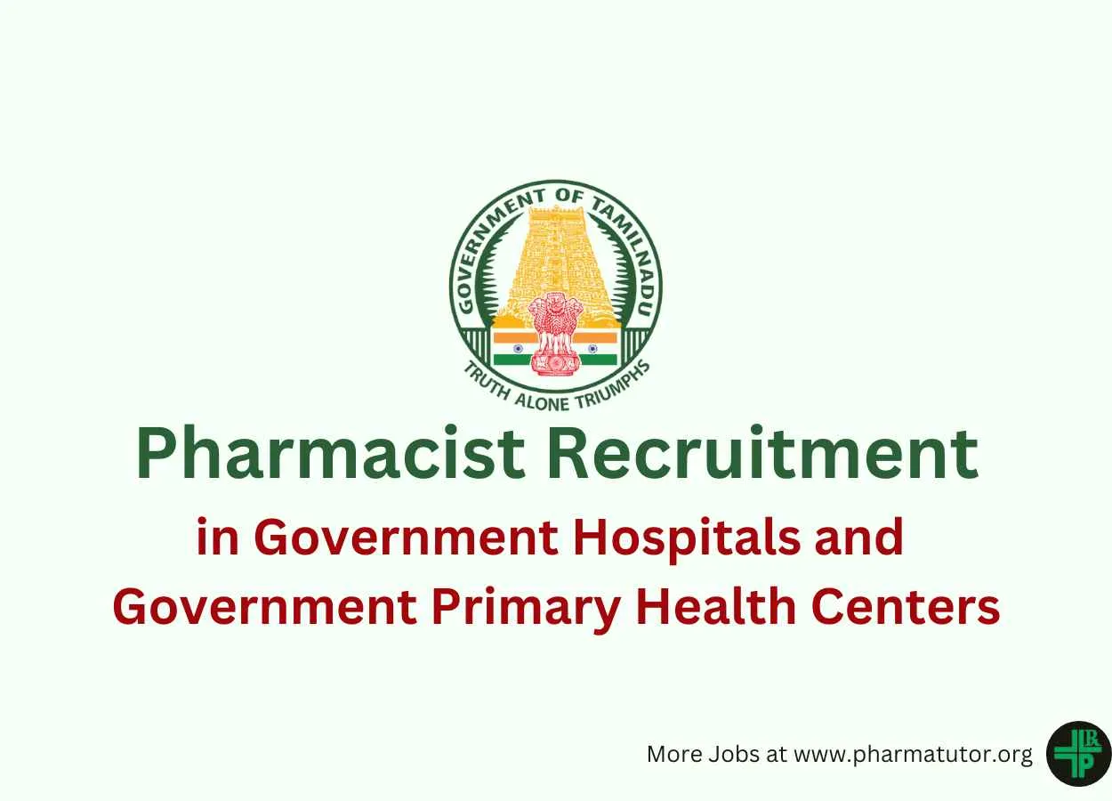 Job for Pharmacist in Government Hospitals