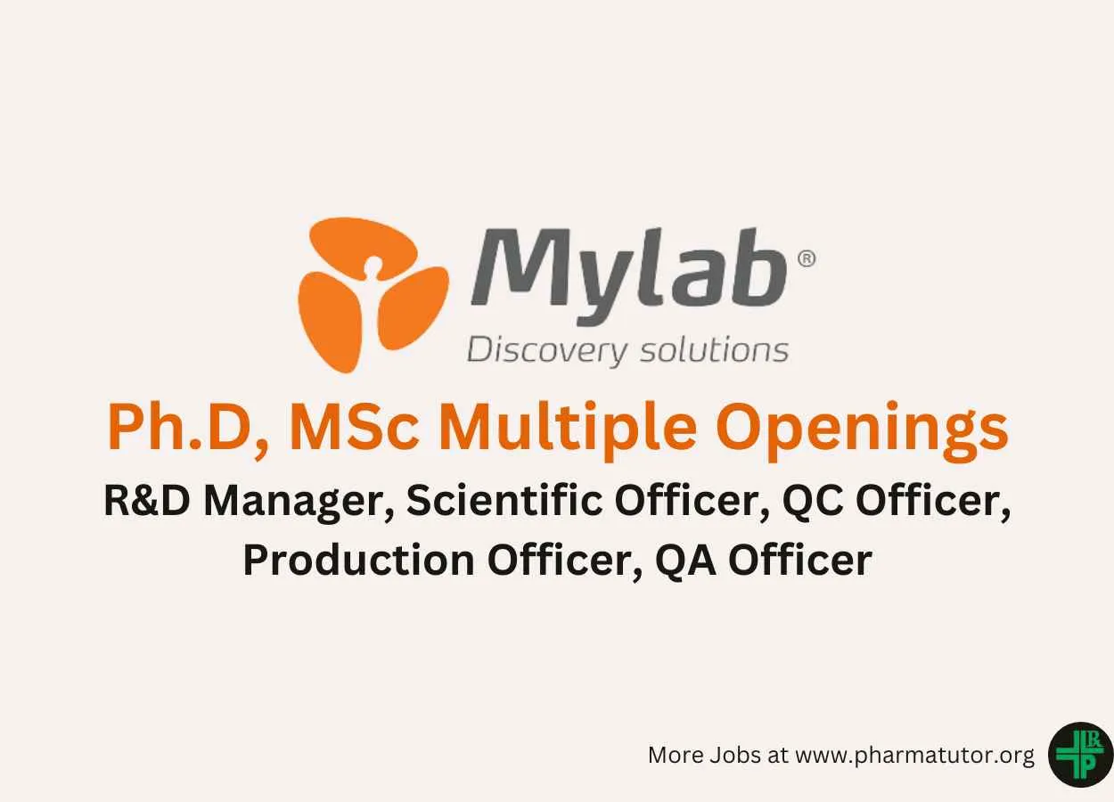 Multiple Openings for Ph.D, MSc at Mylab Discovery Solutions
