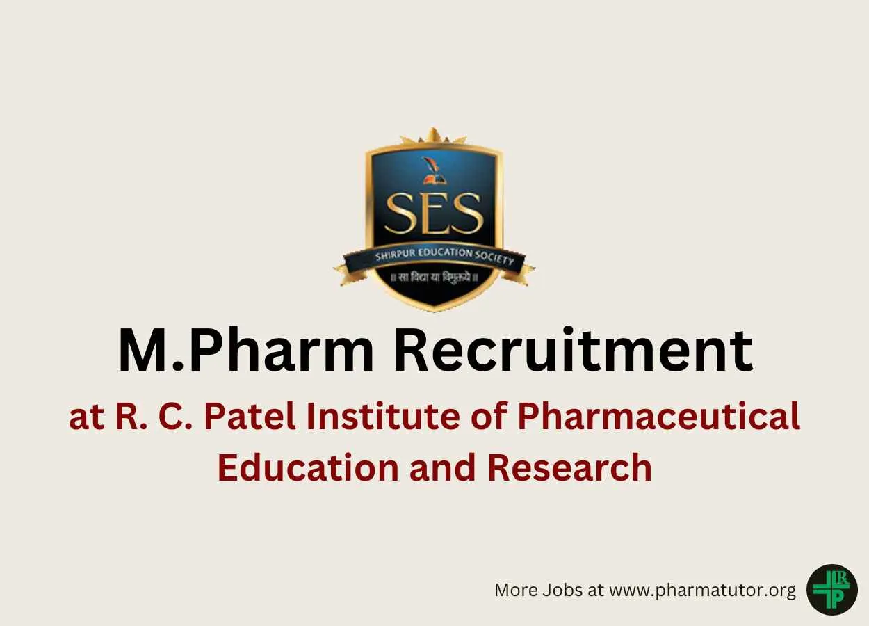 Opportunity for M.Pharm under Core Research Grant Scheme at RCPIPER