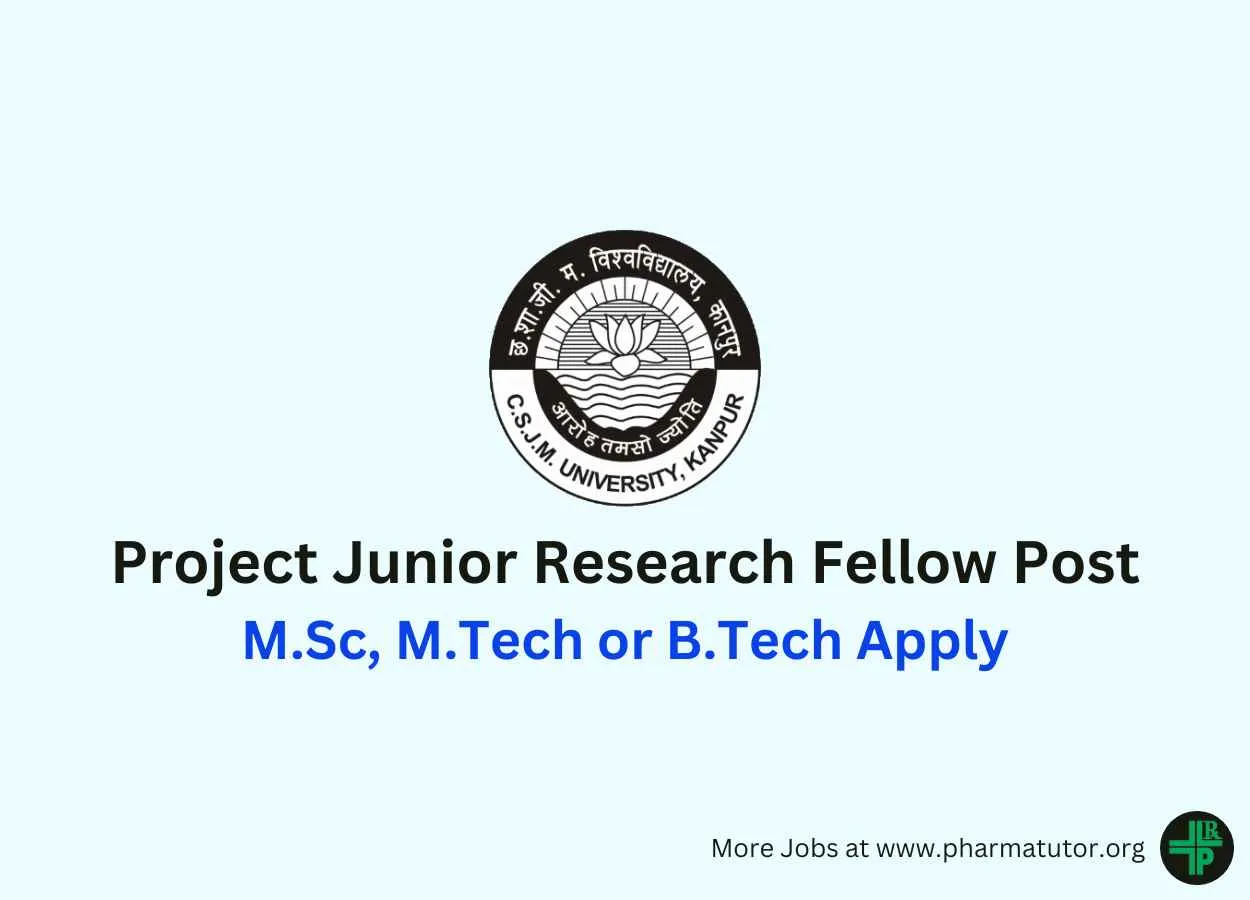 Vacancy for Junior Research Fellow at Chhatrapati Shahu Ji Maharaj University