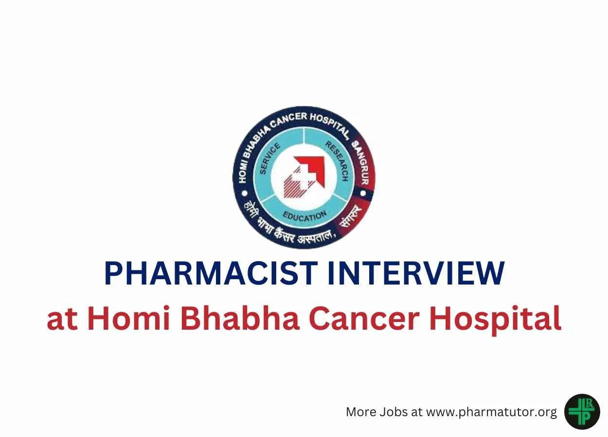 Walk in for Pharmacist at Homi Bhabha Cancer Hospital