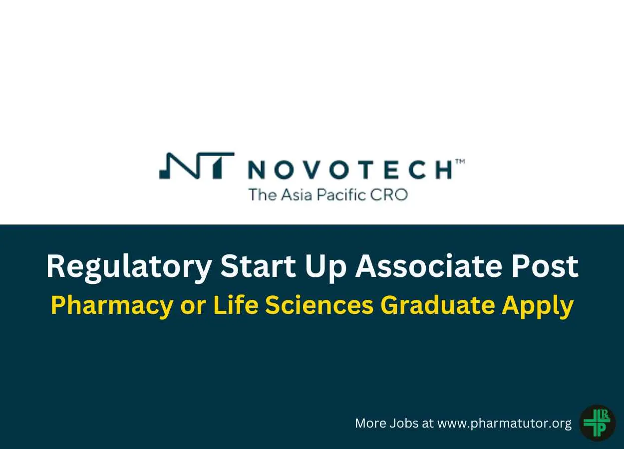 Work as Regulatory Start Up Associate at Novotech