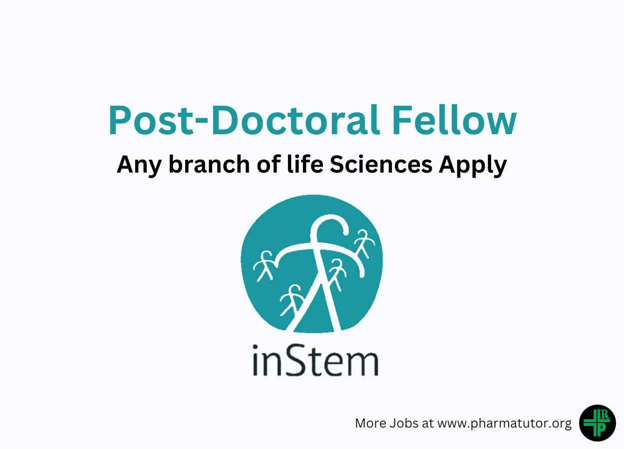 Advertisement for Post-Doctoral Fellow at inStem