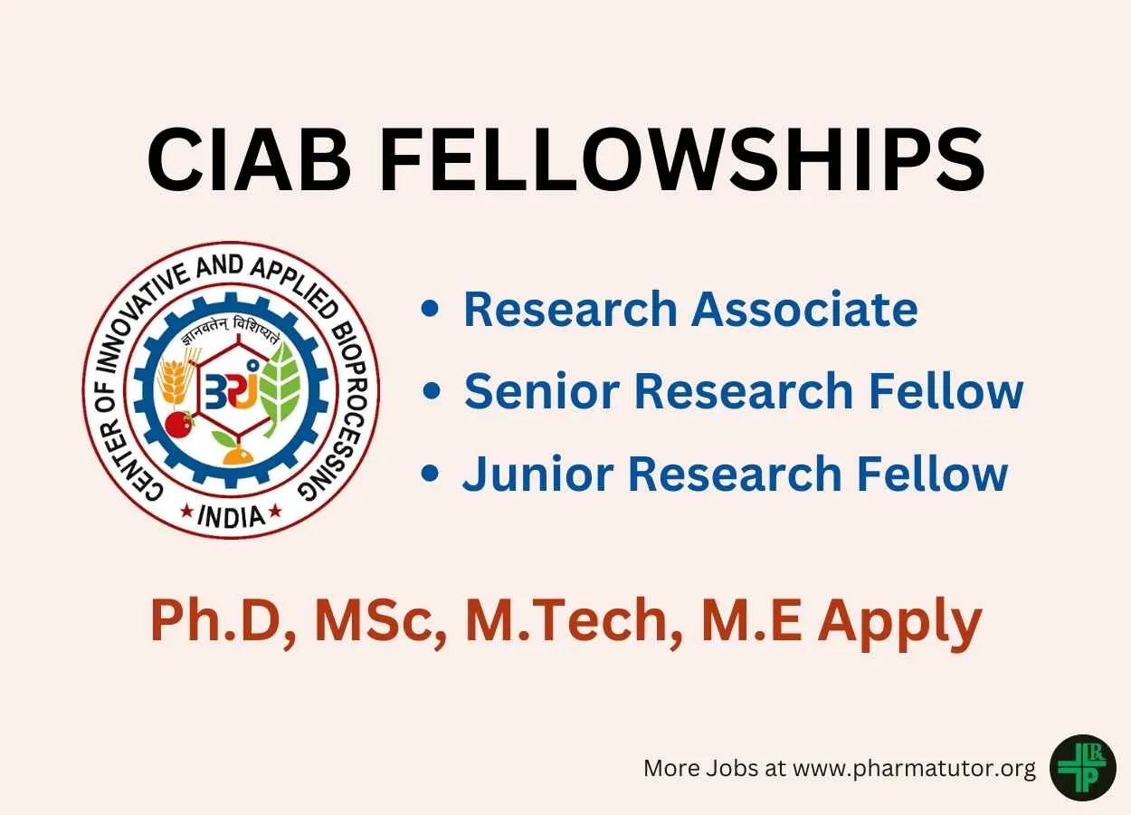 Applications are invited for Fellowships funded by CIAB