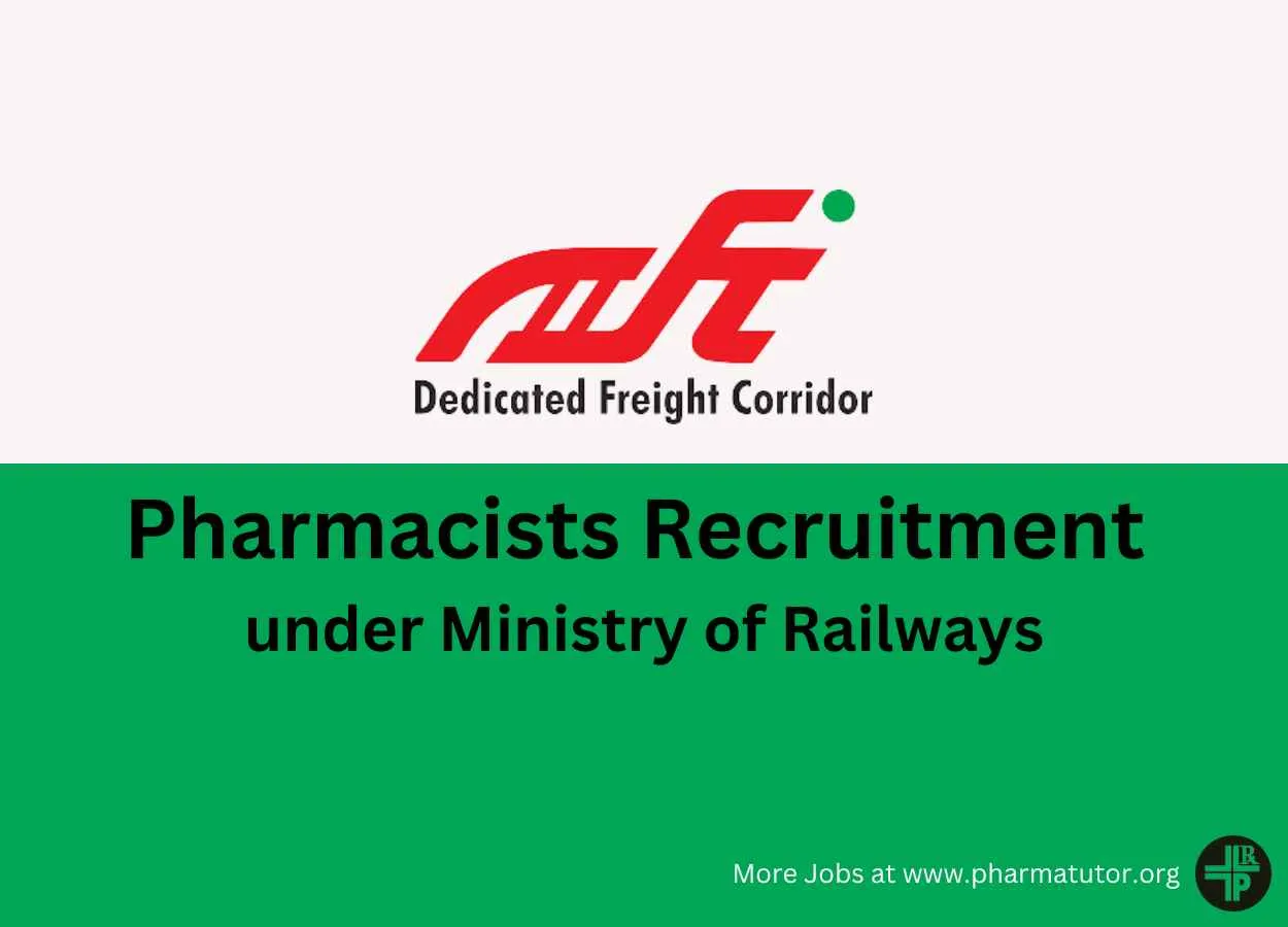 Applications invited for Post of Pharmacists under Ministry of Railways
