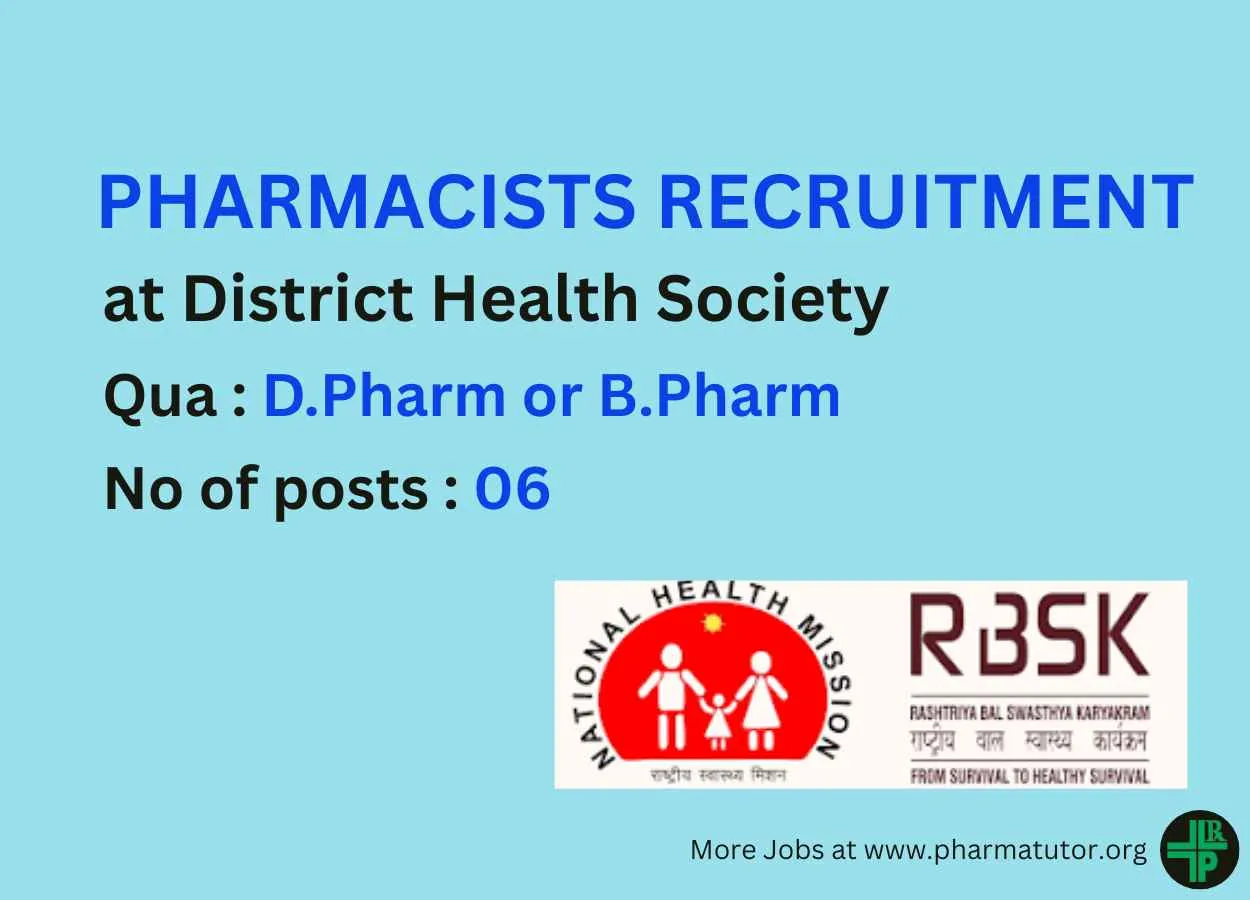 Apply Online for Pharmacists at District Health Society