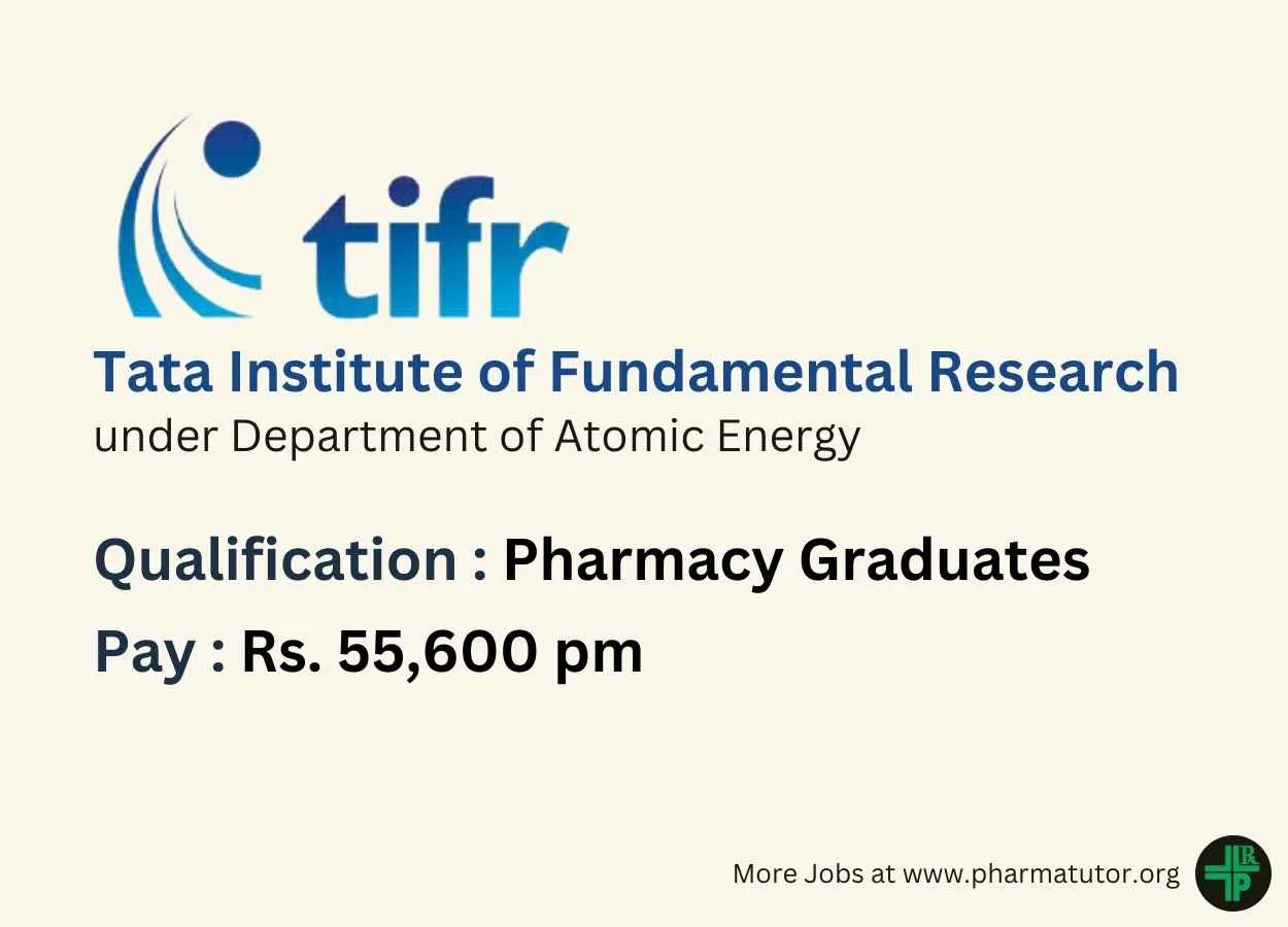 Career for Pharmacy Graduates at TIFR