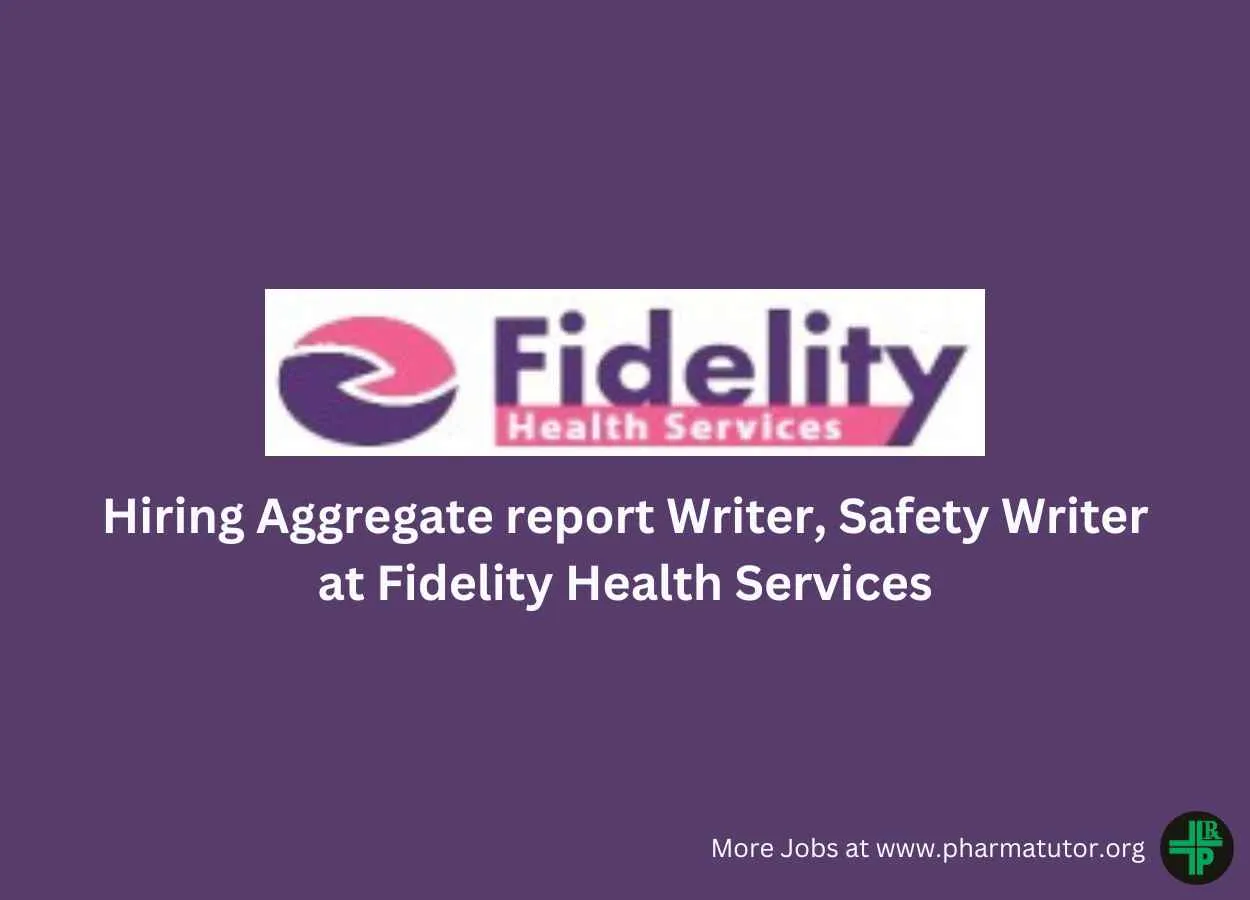 Hiring Aggregate report Writer / Safety Writer at Fidelity Health Services